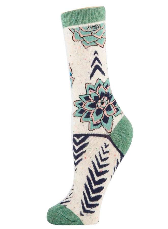Sock It Up جوارب نسائية ملونة بنقوش مميزة من Sock It Up، جوارب قطنية فاخرة للمناسبات غير الرسمية، بتصميم مستوحى من نباتات الصبار. - Image 3