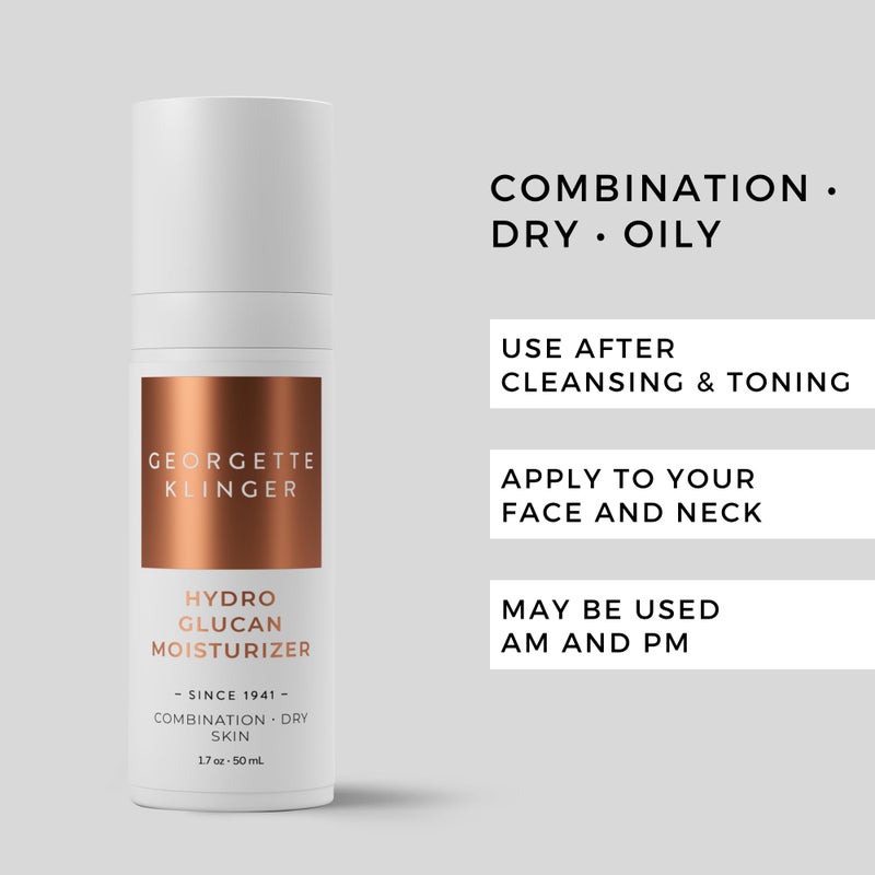 Georgette Klinger Hydro Glucan Moisturizer - Glowing, Long Lasting Hydration, Plumps and Firms Skin while Boosting Natural Moisture, Smoothing Face Cream with Hyaluronic Acid for Dry Skin - 1.7 oz - Image 5