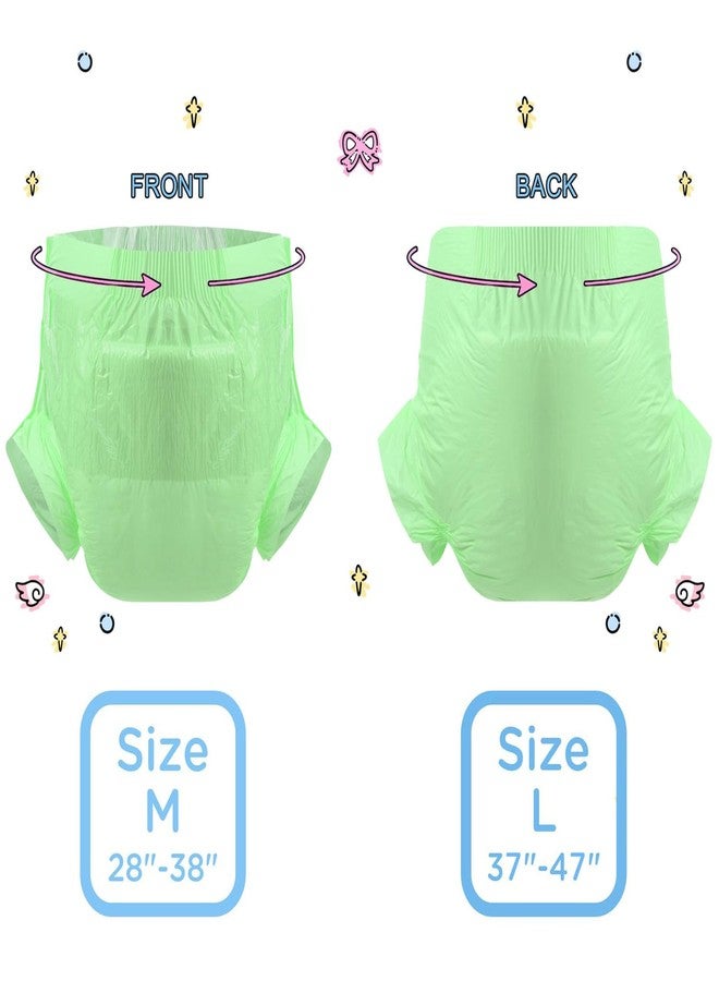 CutiePlusU Disposable Adult Diaper Heavy Absorption Dry Surface Adult Diapers All Night- Green 10 Pieces (Medium 28"-38") - Image 4