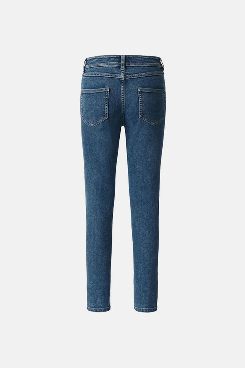 Tchibo Women Regular Fit Stretchable Plain Jeans, Blue - Image 2