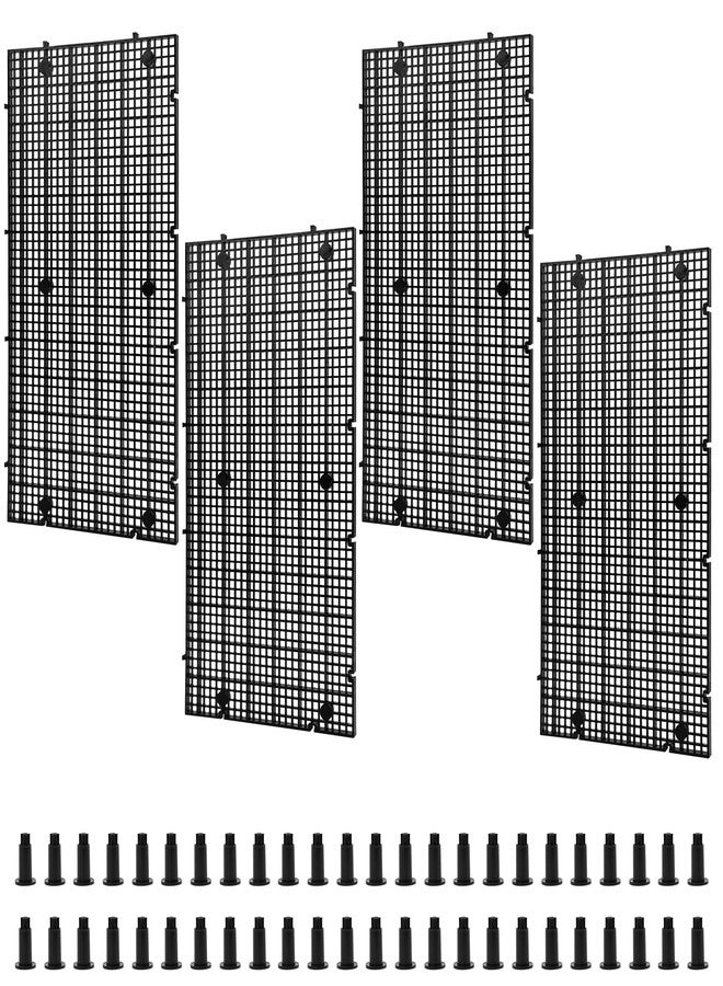 LINLAN 4 Pieces High-Density Aquarium Grid Plastic with 24 Brackets, Fish Tank Divider, Egg Crate for DIY Filtration and Bottom Protection in Aquascaping - Image 1