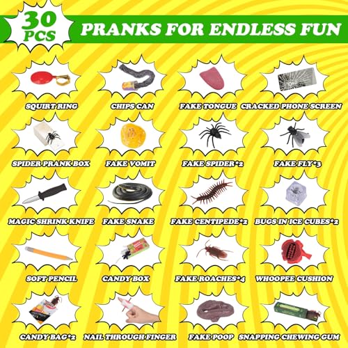 ALLROAD Prank Kit Pranks for Kids Joke BoxUltimate Gift Set 30 Ultimate Practical Jokes and Pranks for Kids Prank Toys Pack Set Box for Gifts - Image 5