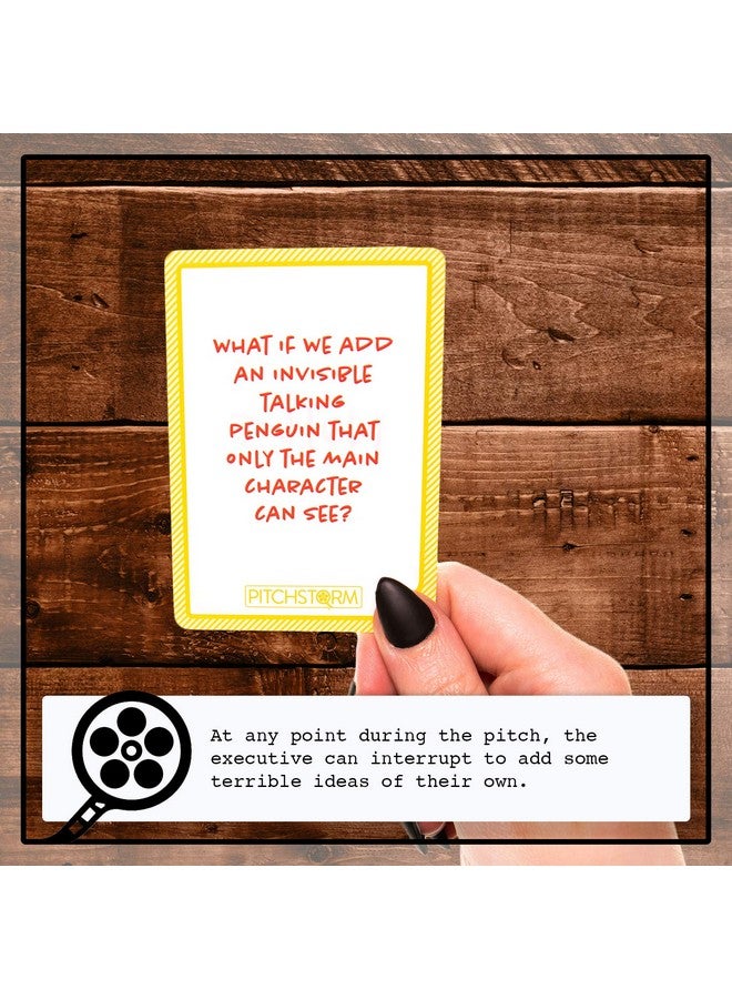Skybound Pitchstorm : Card Game of Pitching Horrible Movie Ideas to The Worst Executives | Fun Party Tabletop Game Enjoyed by Teens and Adults, 500-card Core Deck, 3-12 Players, Ages 14+ - Image 4