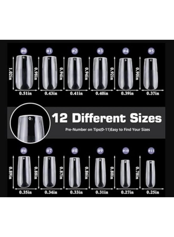 أظافر صناعية/مزيف من مايا جوليري (شفافة) - 100 قطعة أظافر صناعية للنساء والفتيات - Image 5