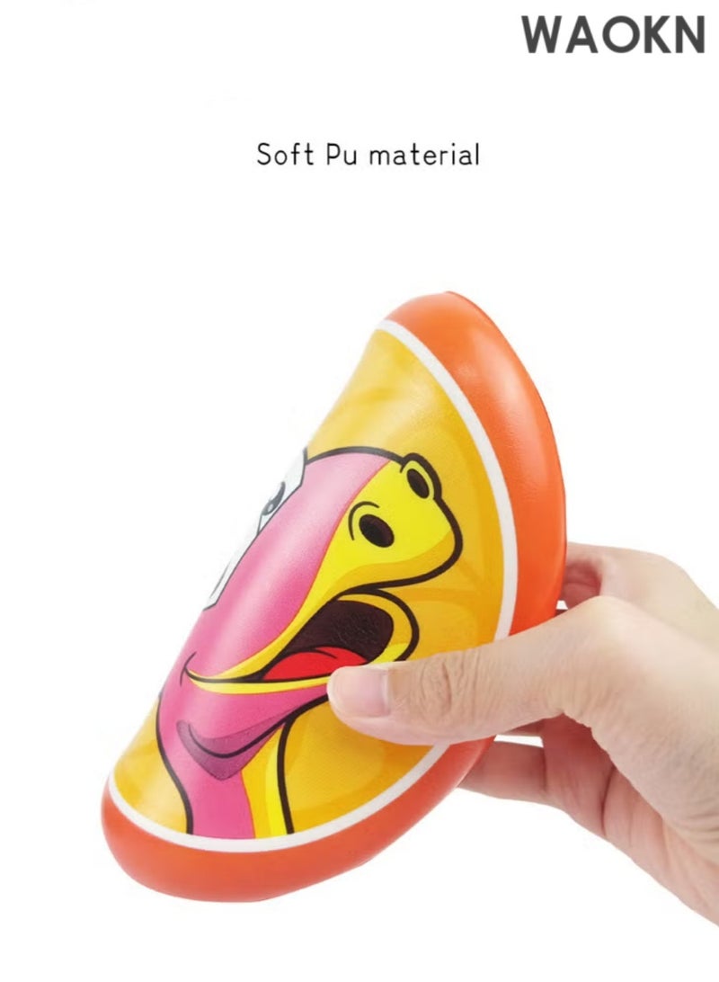WAOKN 3Pcs Cartoon Flying Saucers Team Play Game Outside Sporing Disc Hand Throwing Saucer Soft Flyer Toy for Park Games Lawn Camping Outdoor  - Image 3