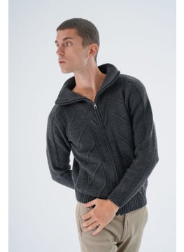 Men's Anthracite Truck Collar Walk-behind Knitted Zippered Pocket Wool Knitted Cardigan TRIST-5331 - pzsku/ZC18E3211120CF806A3A1Z/45/_/1733941119/81a8e2e3-f6b1-4b2a-9ae3-2bc7e93c22b7