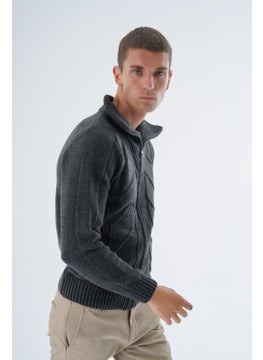 Men's Anthracite Truck Collar Walk-behind Knitted Zippered Pocket Wool Knitted Cardigan TRIST-5331 - pzsku/ZC18E3211120CF806A3A1Z/45/_/1733941120/5ae56ea3-18ae-4981-84c4-44ee9eefd053