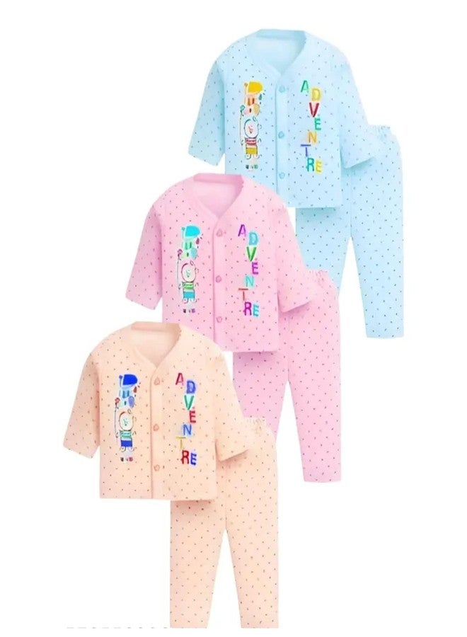 SUNUO Baby Boys & Baby Girls Casual Dress Set Pack of 3 (0-3 month) - Image 1