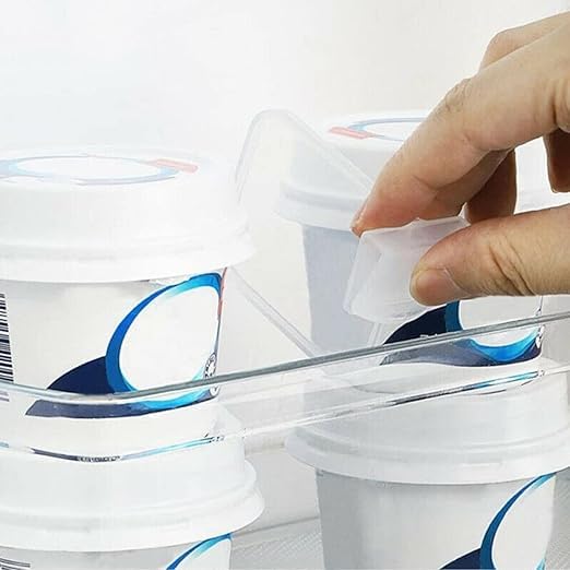 VEDHAK VEDHAK Sales Refrigerator Internal Drawer Shelf Divider Clip Expandable Fridge Drawers Storage Partition Clips Storage Organizer Space Dividing Bottle Food Packets for Refrigerator4 pc White  - Image 2