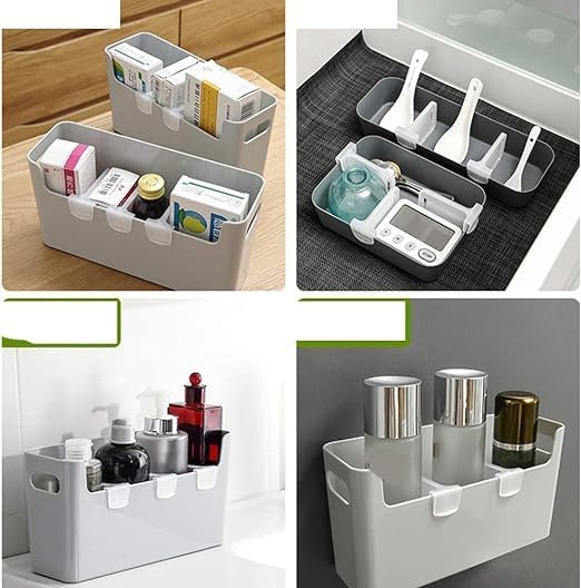 VEDHAK VEDHAK Sales Refrigerator Internal Drawer Shelf Divider Clip Expandable Fridge Drawers Storage Partition Clips Storage Organizer Space Dividing Bottle Food Packets for Refrigerator4 pc White  - Image 4