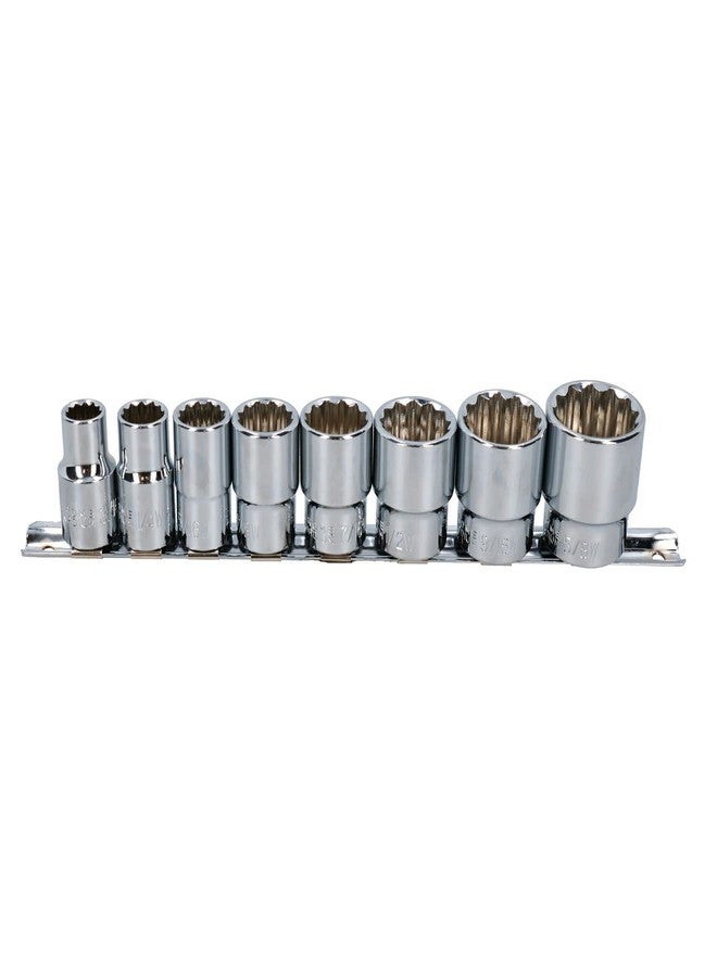 AB Tools 1/2" Drive Socket British Whitworth BSW Imperial Sizes 8pc Shallow Set TE079 - Image 3