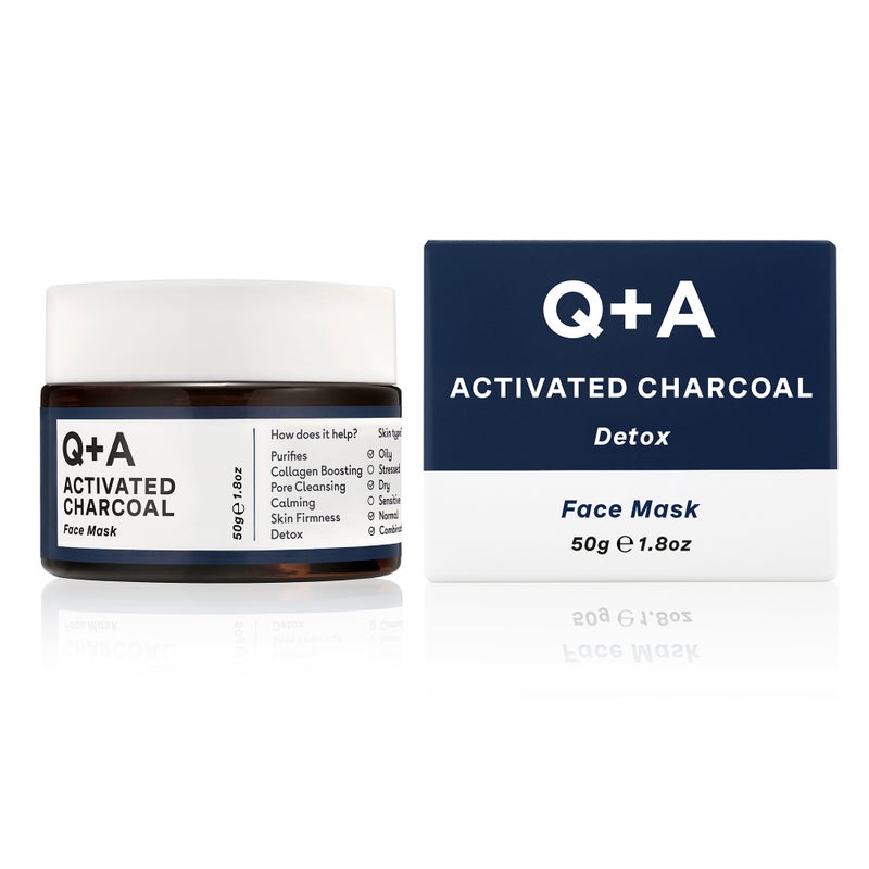 Q+A Activated Charcoal Detox Face Mask 50g