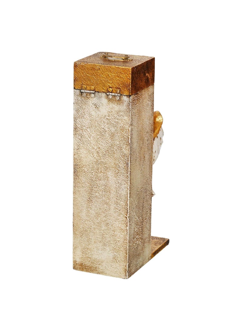 Aarohi Craft Aarohi Craft Wine Bottle Storage Box with Tiger Bust Statue for Home Bar Dcor  - Image 4