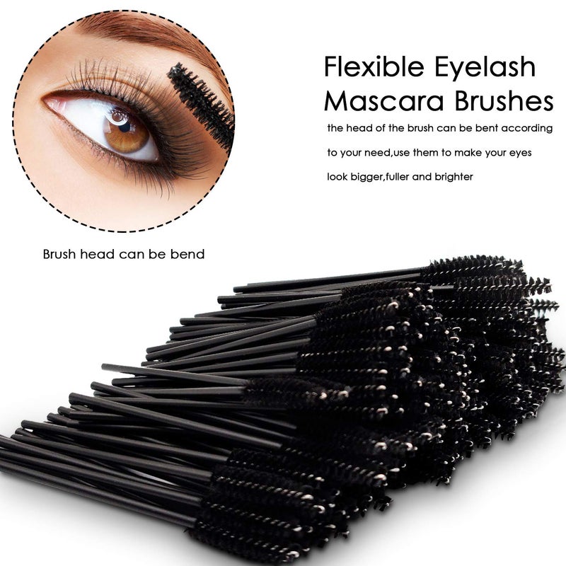 Obinhere 300 Pcs Disposable Mascara Wand Eyelash Brush for EyeLash Extension Supplies - Image 4