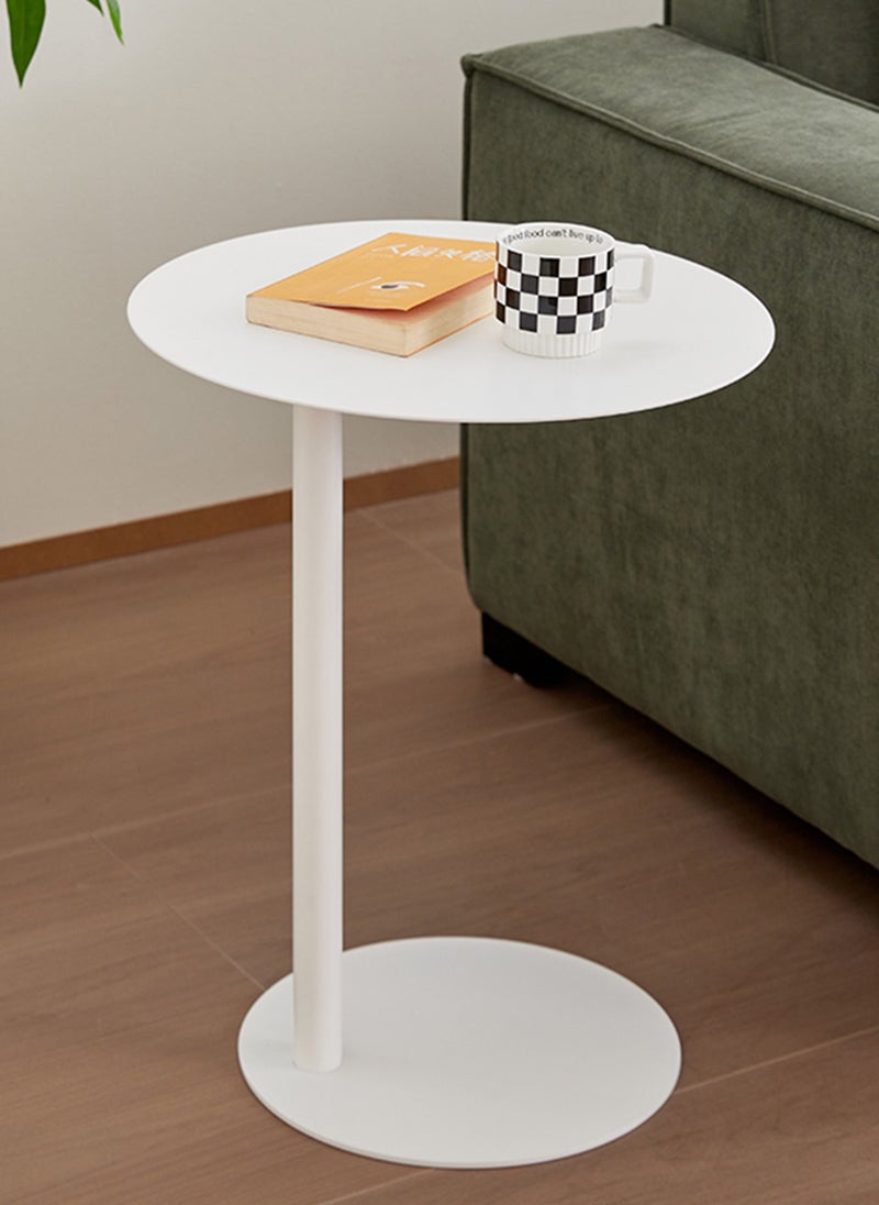 Sharpdo C Shaped End Table,Iron Coffee Table, Side Table,Couch Table, Sofa Side Table for Living Room Bedside Bathroom Office Laptop Snack Table,  Easy Assembly - Image 1