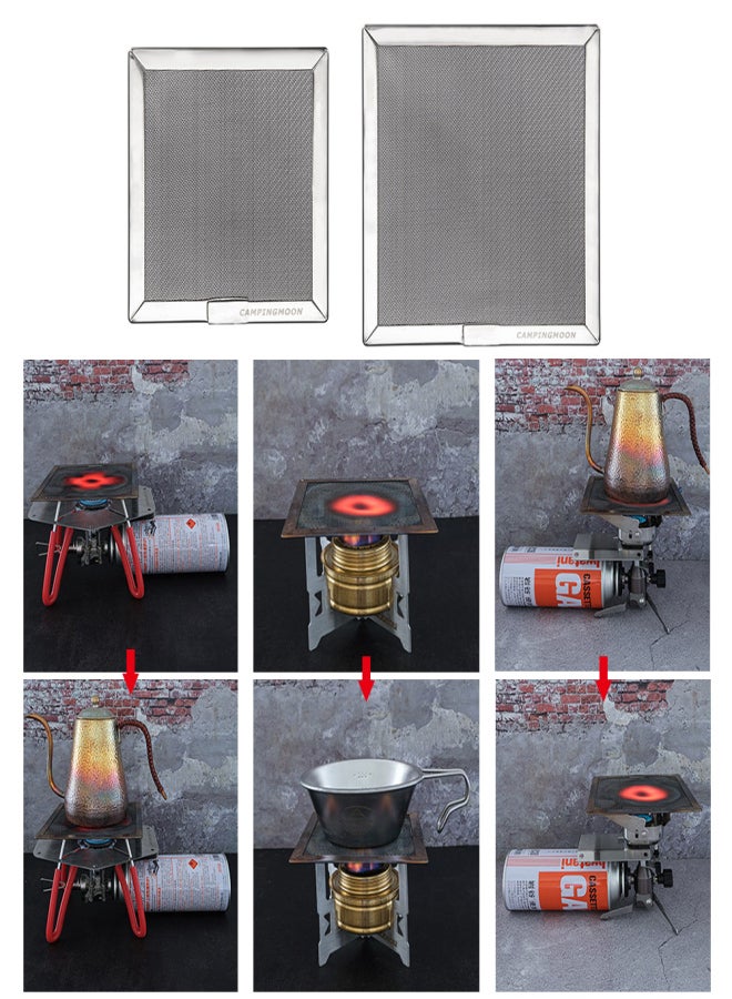Campingmoon Portable Stove Top Grill Net Mini Folding Stove Grill Rack Holder Heating Bracket Support - Image 3