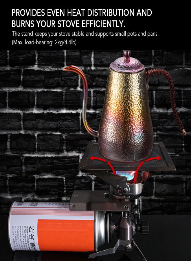 Campingmoon Portable Stove Top Grill Net Mini Folding Stove Grill Rack Holder Heating Bracket Support - Image 4