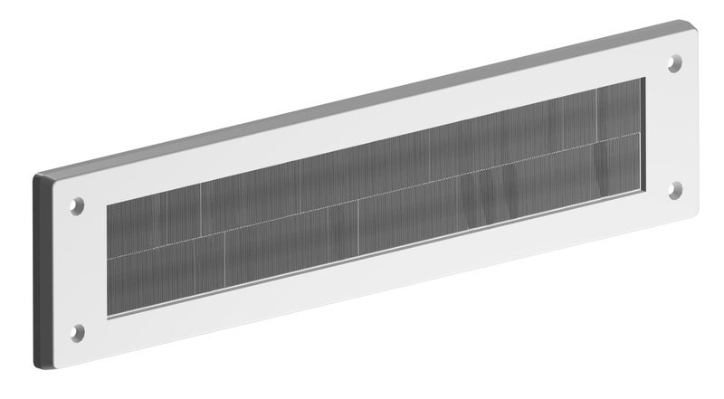Stormguard 06Sr0150000W Internal Pvc Letter Box Brush Cover-White  Aluminium  External Dimentions 335Mm X 75Mm Aperture 279Mm X45Mm - Image 1