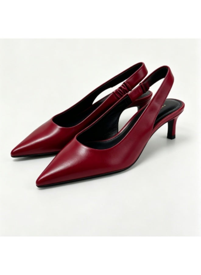 Zara Kitten Heel Slingback Shoes - Image 1