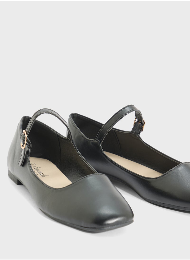 Savannah Collection Classic Mary Jane Ballerina Flat  - Image 4