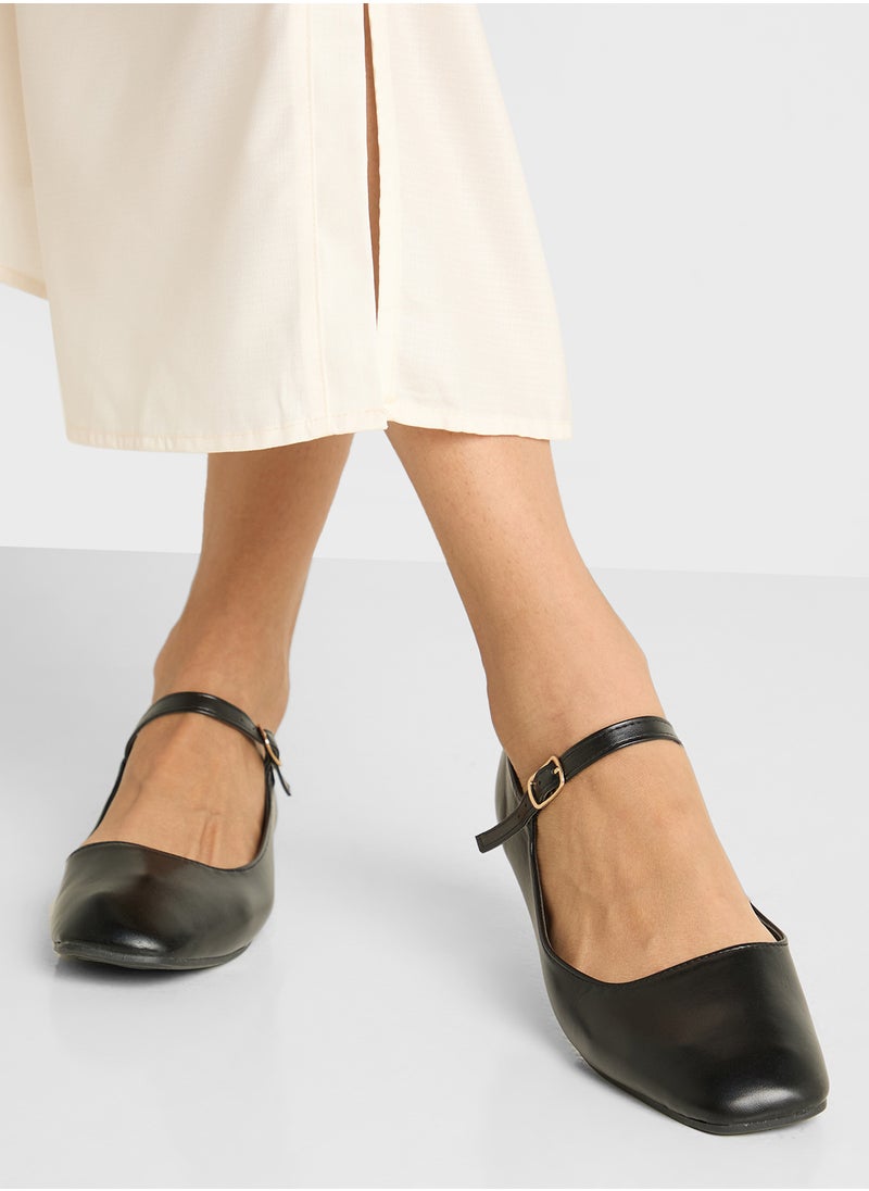 Savannah Collection Classic Mary Jane Ballerina Flat  - Image 5