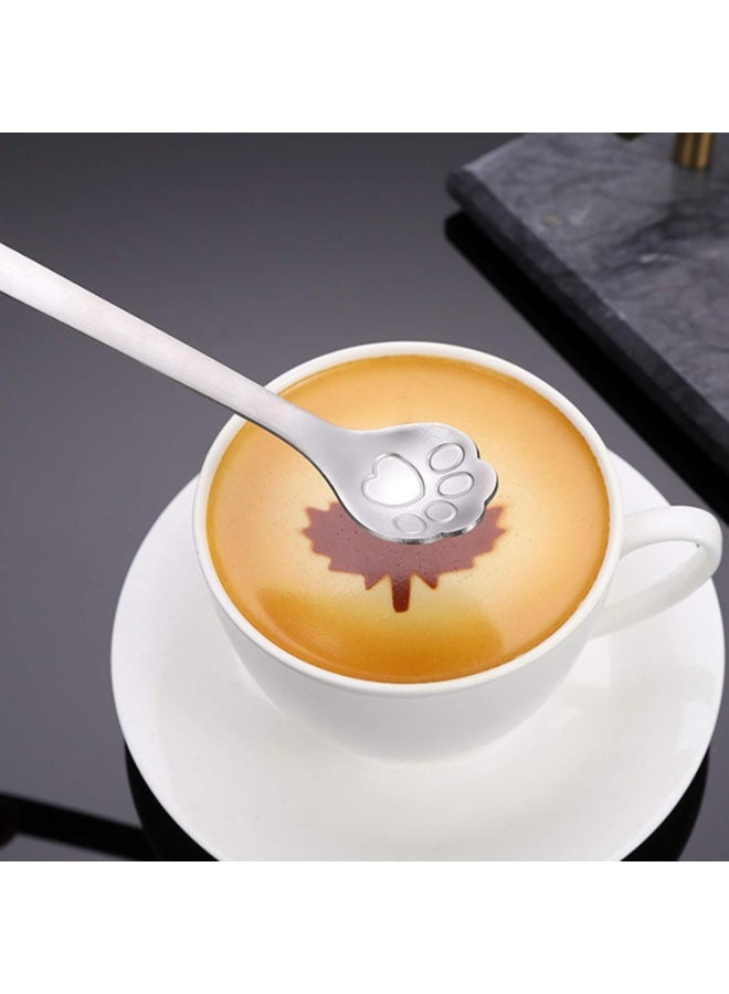 Bukela 8-Pack Cat Paw Teaspoons, 18/10 Stainless Steel, for Sugar, Coffee, Cake, Dessert, Ice Cream Stirring, 15cm - Image 2