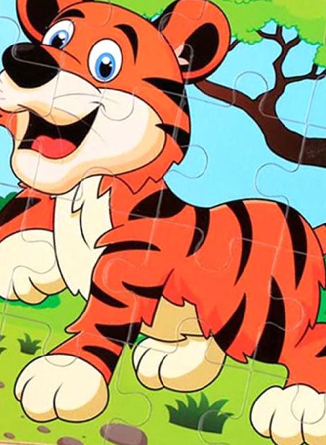 NIBEMINENT Tiger Wooden 3D Puzzle 14x14cm - Image 2