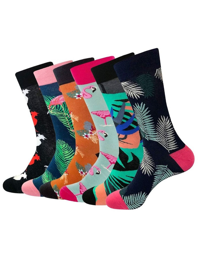 SYOSI 6 PCS Mens Funny Socks for Women Winter Crazy Colorful Funky Fancy Fun Cotton Crew Novelty Casual Crew - Image 1