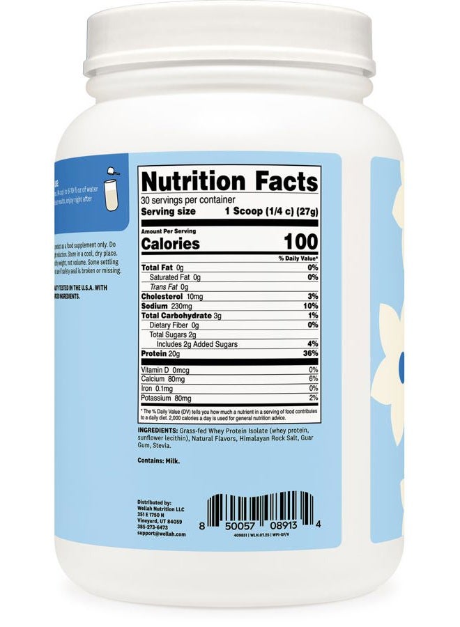 Wellah Protein Your Whey (30 Servings, Vanilla) - Whey Protein Isolate Protein - Image 4