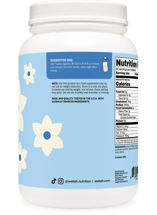Wellah Protein Your Whey (30 Servings, Vanilla) - Whey Protein Isolate Protein - Image 3