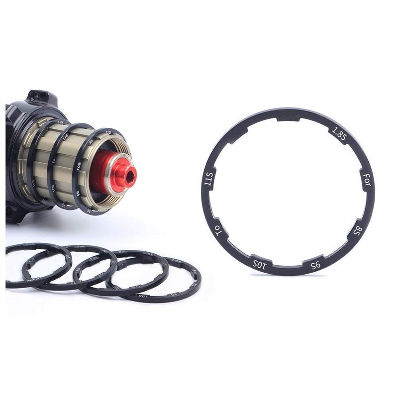 Juscycling Spacer Washer For Flywheel Cassette Mtb Road Bike Bicycle Hub 7/8/9/10/11S, Various Size Options Of 1/1.5/2/1.85//2.18/2.35Mm (1 Pcs Of 1.85Mm) - Image 1