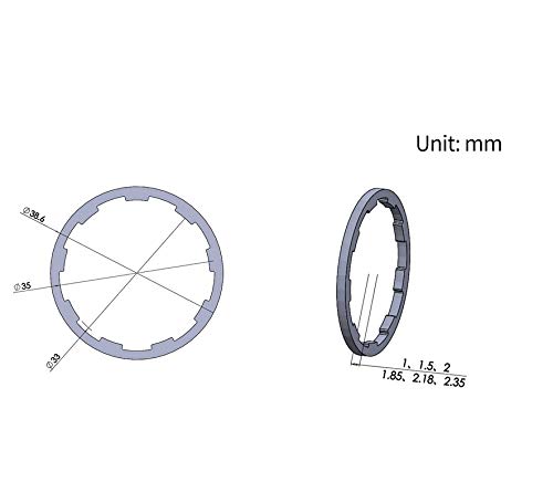 Juscycling Spacer Washer For Flywheel Cassette Mtb Road Bike Bicycle Hub 7/8/9/10/11S, Various Size Options Of 1/1.5/2/1.85//2.18/2.35Mm (1 Pcs Of 1.85Mm) - Image 4