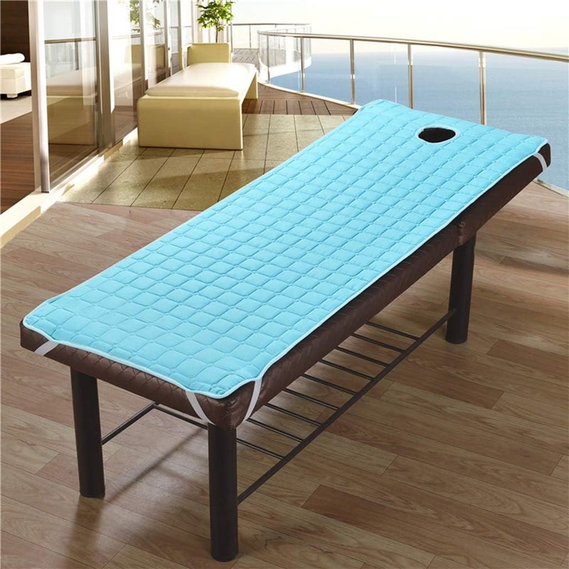 klarako 2 Pcs. Massage Table Massage Table Bedding Bed Sheet Bed Linen Table Skirt Skirt klarakoBlue, as described - Image 2