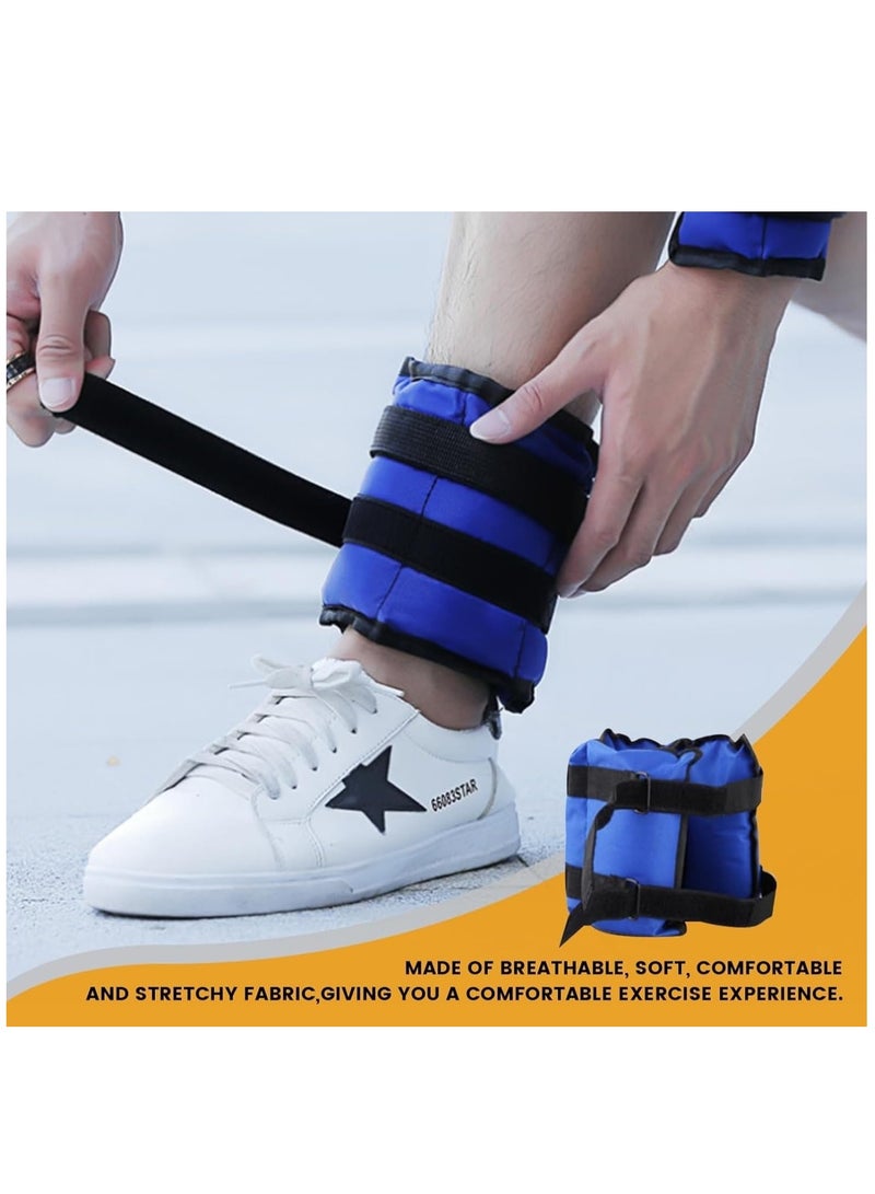 Spall Ankle And Wrist Weight Fully Adjustable Strap For Women Men Kids Weighted Ankle Fitness Workout Walking Running Jogging Exercise Gym-4KG - Image 2