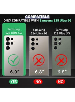Case Up Case For Samsung Galaxy S25 Ultra Crystal Clear Tactical Back Cover Case With 360 Degree Protection, Shockproof Bumper Protective Phone Cover, Anti-Scratch Hard PC Back (Clear)  - Image 2