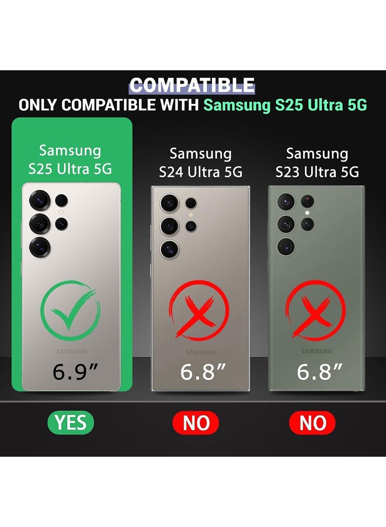 Case Up Case For Samsung Galaxy S25 Ultra Crystal Clear Tactical Back Cover Case With 360 Degree Protection, Shockproof Bumper Protective Phone Cover, Anti-Scratch Hard PC Back (Clear) - Image 2