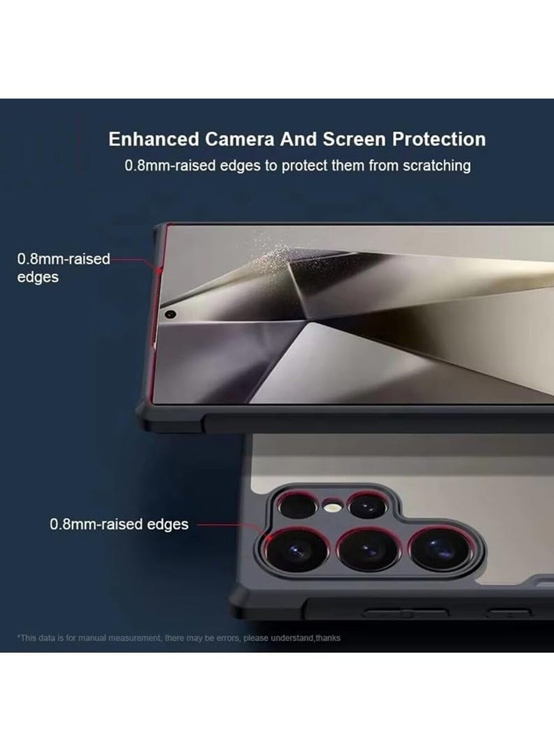 Case Up Case For Samsung Galaxy S25 Ultra Crystal Clear Tactical Back Cover Case With 360 Degree Protection, Shockproof Bumper Protective Phone Cover, Anti-Scratch Hard PC Back (Clear) - Image 3