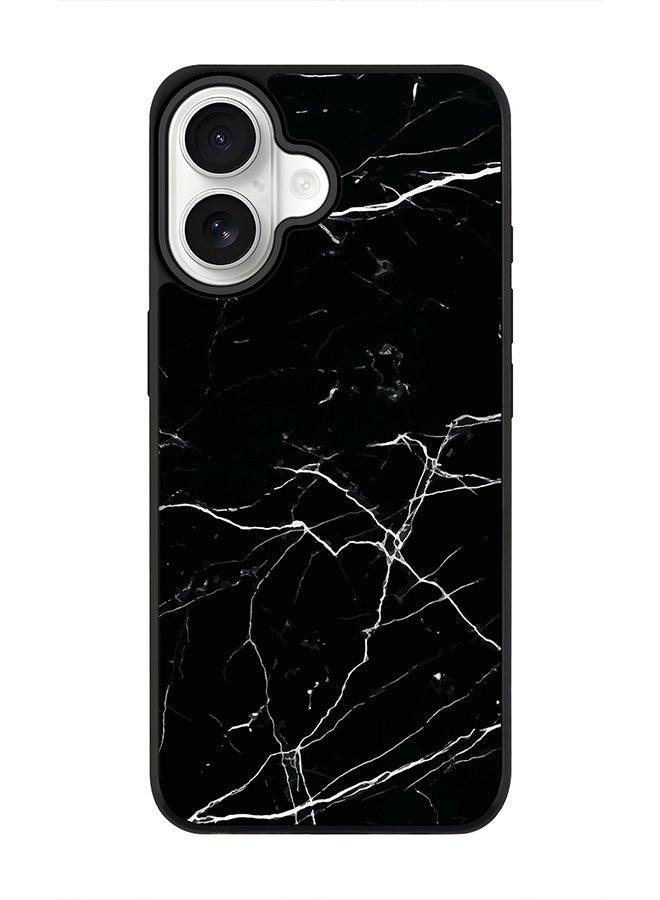 Stylizedd iPhone 17 Case, [Compatible with MagSafe] Slim Magnetic cover Phone Case iPhone 17 -Marble Print Black - Image 1