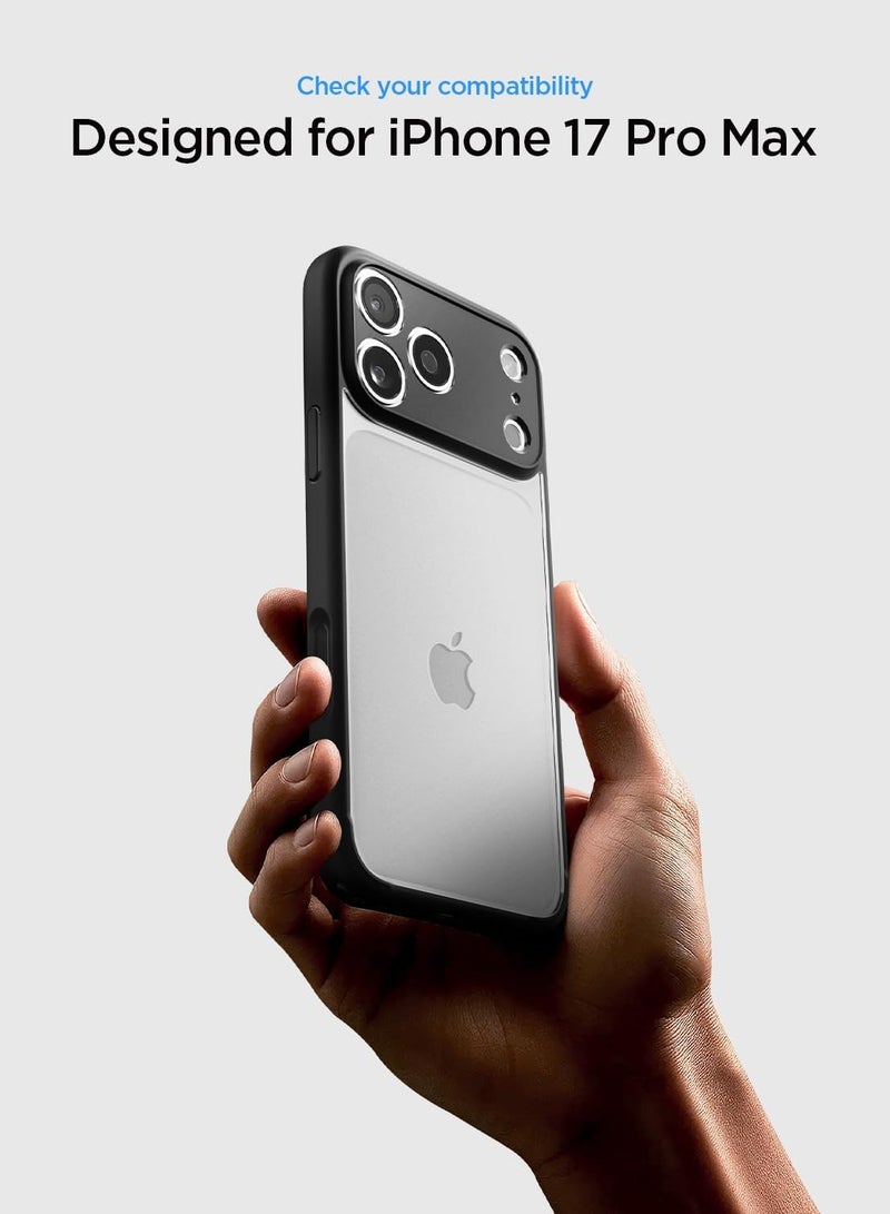 Spigen Ultra Hybrid iPhone 17 Pro Max Case Cover (2025) - Matte Black - Image 3