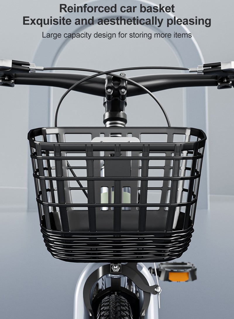 HELLO BABY دراجة أطفال 24 بوصة، مع مقعد خلفي للركاب وسلة، دراجة جبلية من الفولاذ الكربوني العالي، دراجة للأطفال الأولاد والبنات - Image 4