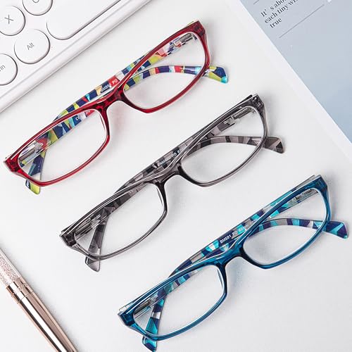 LANLANG 5Pack Reading Glasses for Women Blue Light Blocking Eyeglasses with Spring Hinge 5 fashion colors Anti Eyestrain 250 - Image 3