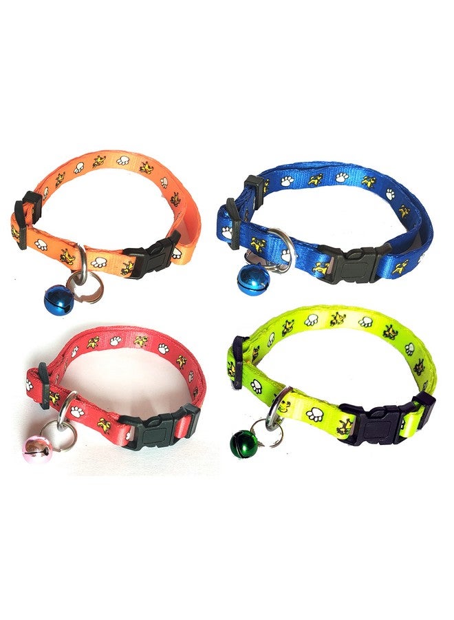 طوق نايلون ناعم عالي الجودة للكلاب الصغيرة والجراء طوق قطط مطبوع عليه أشكال حيوانات 10 مم (عبوة من قطعة واحدة) (لون برتقالي) - Image 1