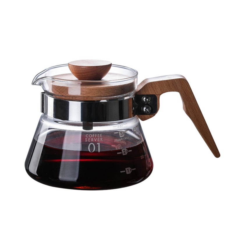 Coffee Server 400ml Glass Range Coffee Carafe Coffee Pot Coffee Server Kettle Coffee Maker Teapot - Image 1