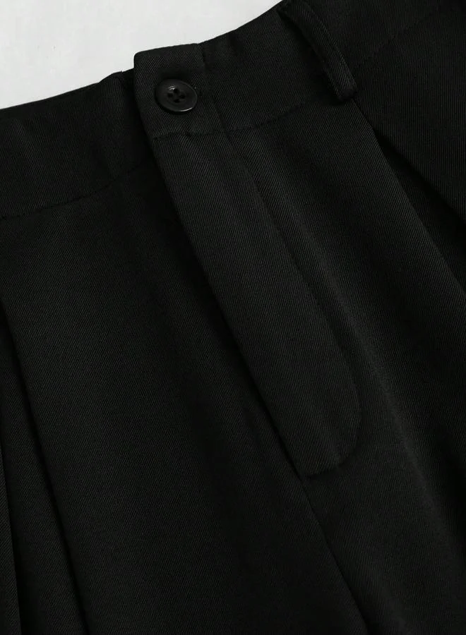 Take Two Black Women Black Elastic Waist Straight Leg Pants for Women | Best Price UAE