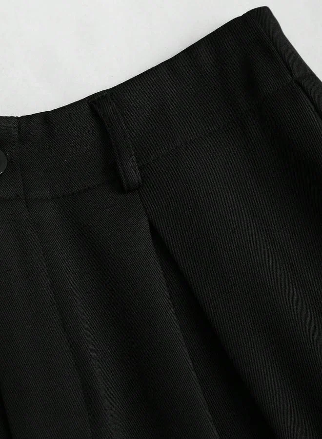 Take Two Black Women Black Elastic Waist Straight Leg Pants for Women | Best Price UAE