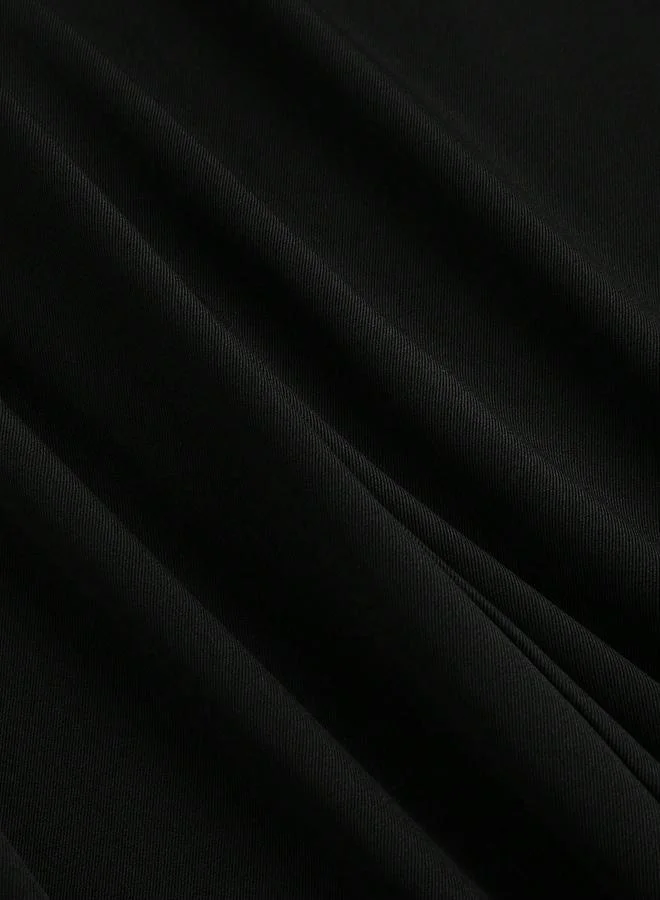 Take Two Black Women Black Elastic Waist Straight Leg Pants for Women | Best Price UAE