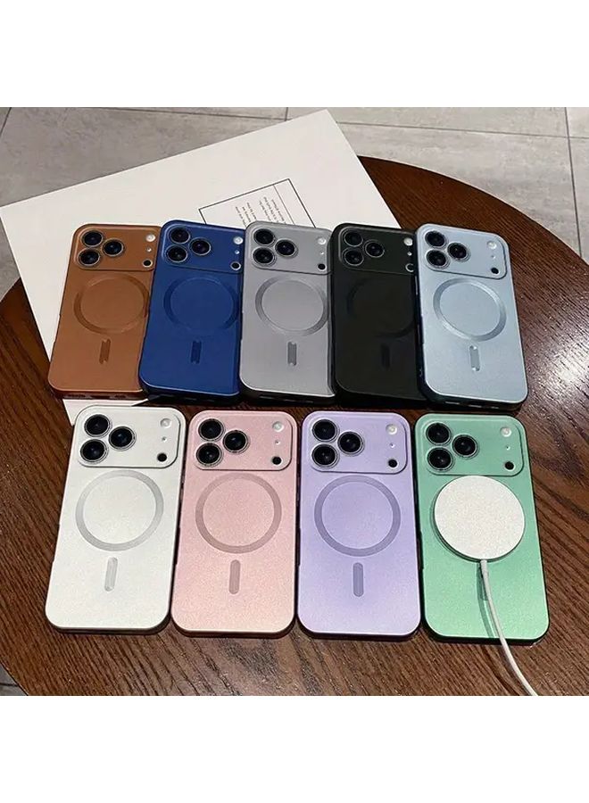 Golden Matte iPhone 17 Pro Max Shockproof Magnetic Case Protective Shell - Image 1
