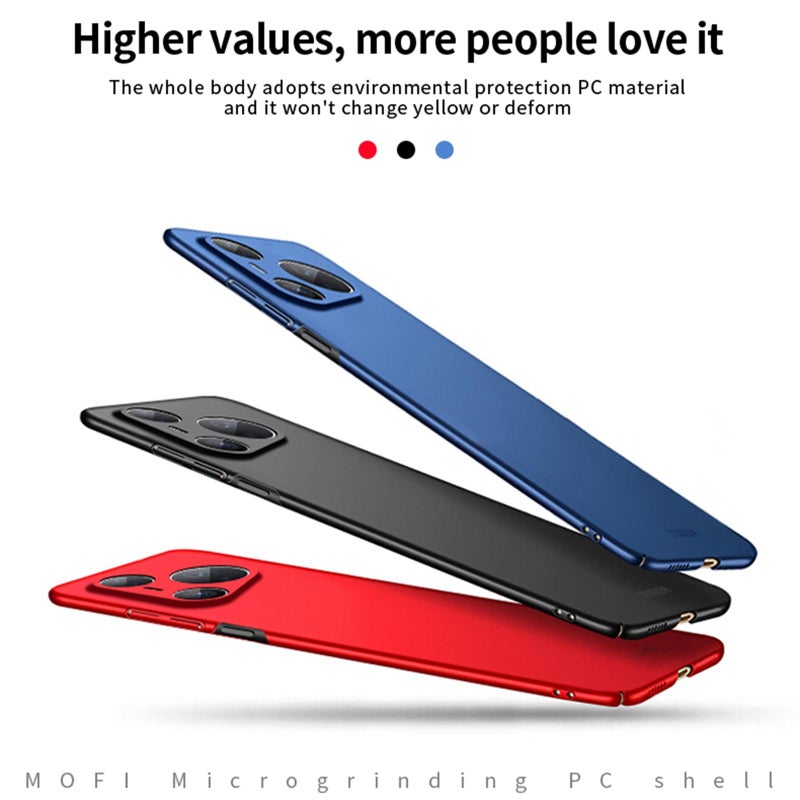 موفي جراب هاتف Huawei Pura 80 Ultra Micro-Frosted Pc فائق النحافة وصلب (أسود) - Image 2