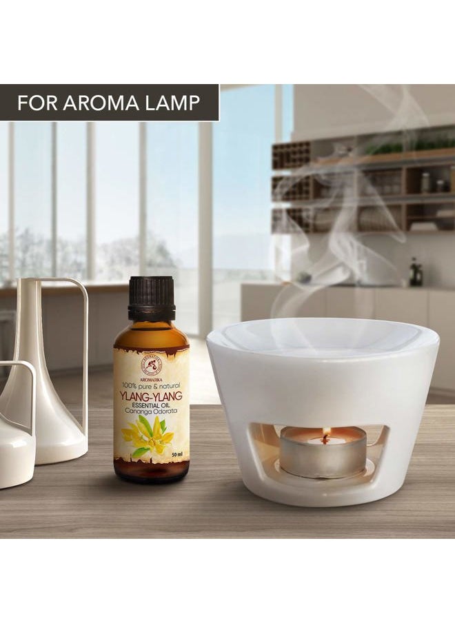 Aromatika - Ylang-Ylang Essential Oil 1.7 Fl Oz - Cananga Odorata - Madagaskar - 100% Pure & Natural Ylang Ylang Oil Best for Aromatherapy - Good Sleep - Beauty - Relaxation - Aroma Diffuser - Image 1