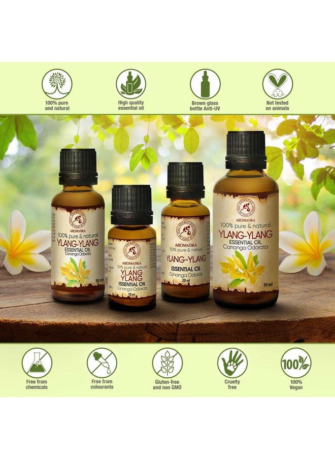 Aromatika - Ylang-Ylang Essential Oil 1.7 Fl Oz - Cananga Odorata - Madagaskar - 100% Pure & Natural Ylang Ylang Oil Best for Aromatherapy - Good Sleep - Beauty - Relaxation - Aroma Diffuser - Image 1